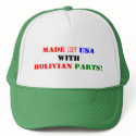 BOLIVIAN PARTS hats by LatinoTimeShirts BOLIVIAN PARTS hats