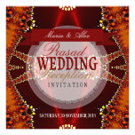 Bollywood Bohemian Wedding Reception Invites