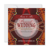 Bollywood Bohemian Wedding Reception Invites invitation