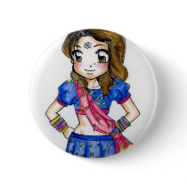 Bollywood Leila Pinback Buttons