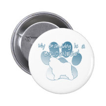 Bolognese Granddog Pinback Button