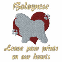 Bolognese Leave Paw Prints Hoodie