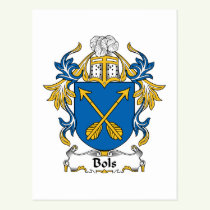 Bols Family Crest Postcard
