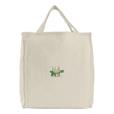 Bolso bordado de la tortuga de mar verde bolsas Bolso bordado de la tortuga de mar verde bolsas
