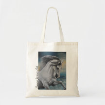 Bolso de compras de la lona del caballo blanco bolsas