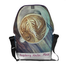Bolso del café de la moca de la frambuesa (azul) bolsas de mensajería