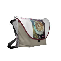 Bolso del café de la moca de la frambuesa bolsa de mensajería