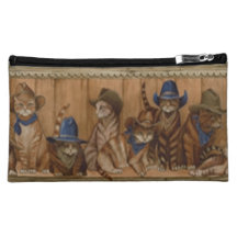 Bolso del cosmético de los gatos del país
