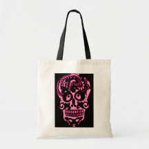 Bolso del cráneo del azúcar bolsa lienzo