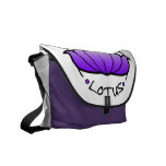Bolso del flor de Lotus (púrpura) Bolsa De Mensajería