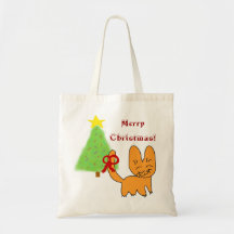 bolso del navidad del gato bolsa de mano