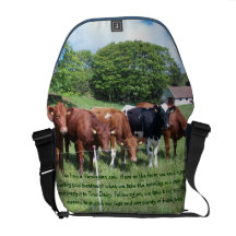 Bolso noruego de las vacas bolsa de mensajeria 