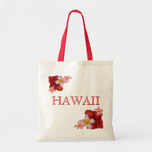 Bolso reutilizable de Hawaii de las flores tropica Bolsa De Mano