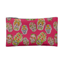 Bolso rosado de los cráneos del azúcar