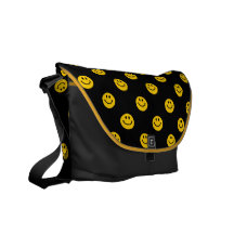Bolso sonriente amarillo del modelo de la cara bolsas messenger