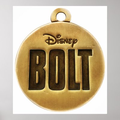 Bolt dog tag Disney posters