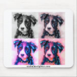 Bolt Squared - Border Collie Art Mousemats