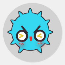 BOMB! (blue) Round Sticker