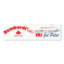  Aircraft on Bombardieh Crj Jet Pilot Bumper Sticker P128573181213135763en7pq 216