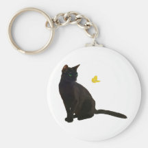 Bombay Cat & Butterfly Key Chains