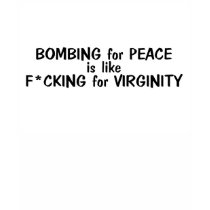 Bombing For Peace Is Like... t-shirts