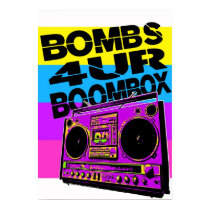 Bombs 4UR Boombox Poster posters