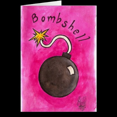 Bombshell Birthday Card by BrushedWithMagic