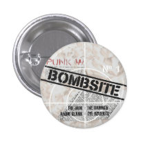 Bombsite Fanzine No, 1 cover Button