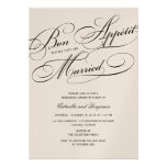 Bon Appetit Before Married Rehearsal Dinner Invite invitations