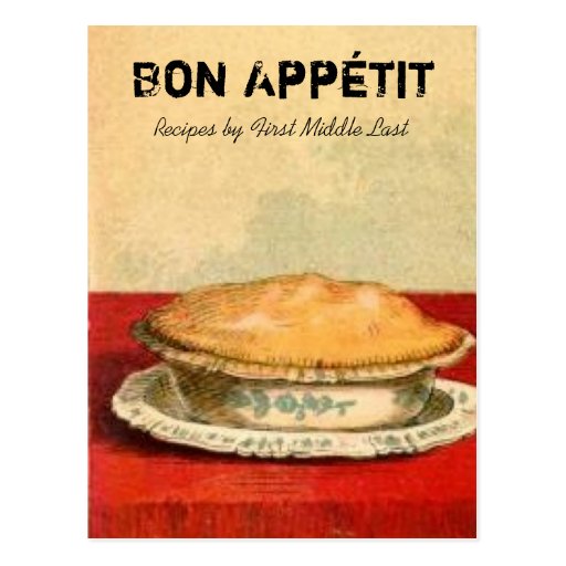 Bon Appetit Pie Recipe Card Zazzle