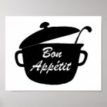 Bon Appétit Poster Kitchen Wall Decor Kitchen Art