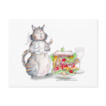 Bon Appitet Cat Postcard