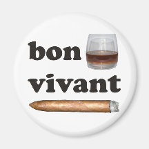 bon vivant Geniesser whisky Whiskey rum cigar Magnet