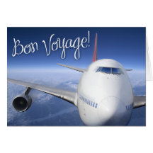 bon voyage! (airplane) greeting card