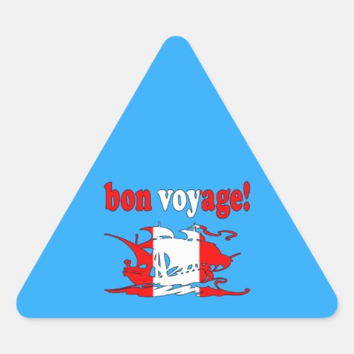 Bon Voyage - Good Trip in Canadian -  Vacations Triangle Sticker