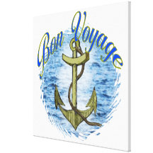 Bon Voyage Wrapped Canvas 30x30" Canvas Print