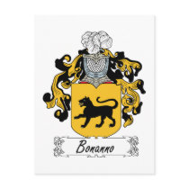 Bonanno Family Crest postcards by coatsofarms Bonanno Family Crest postcards