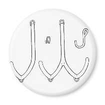 Bondage hooks refrigerator magnets