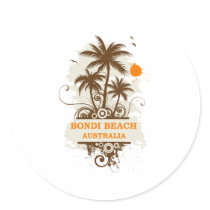 Bondi Beach Australia Round Stickers
