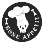 Bone Appetit Skeleton Chef Sticker
