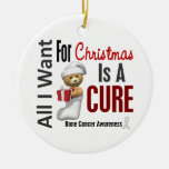 Bone Cancer All I Want For Christmas Ornaments