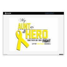 Bone Cancer Awareness:  aunt 15" Laptop Decals