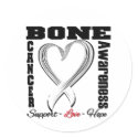 Bone Cancer Awareness Brushed Heart Ribbon stickers by cancerapparel Bone Cancer Awareness Brushed Heart Ribbon stickers