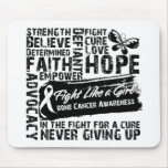 Bone Cancer Collage - Fight Like a Girl mousepads