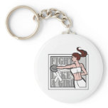 Bone Cancer Fight Like A Girl Boxer keychains