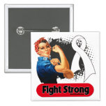 Bone Cancer Fight Strong Rosie Riveter buttons