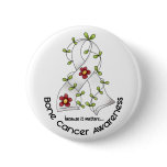 Bone Cancer FLOWER RIBBON 1 Pins