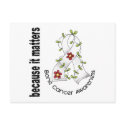 Bone Cancer Flower Ribbon 3 postcards by awarenessgifts Bone Cancer Flower Ribbon 3 postcards