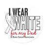 Bone Cancer I Wear White For My Dad 10 Sticker