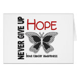 Bone Cancer Never Give Up Hope Butterfly 4.1 Greeting Cards